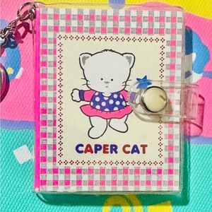 🌺SOLD🌺 Vintage Caper Cat notebook keychain